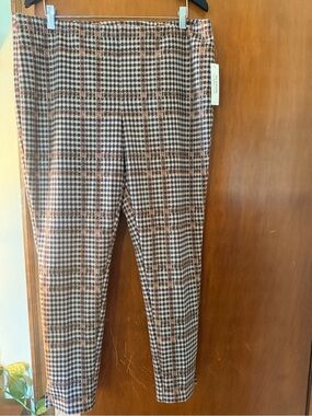 Zac & Rachel Brown and Black Plaid Chinos
